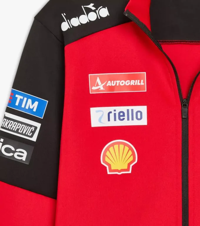 Full-Zip Ducati Replica Mgp25 Sportliches Ducati 2025 MotoGP Replica Sweatshirt mit durchgehendem Reißverschluss