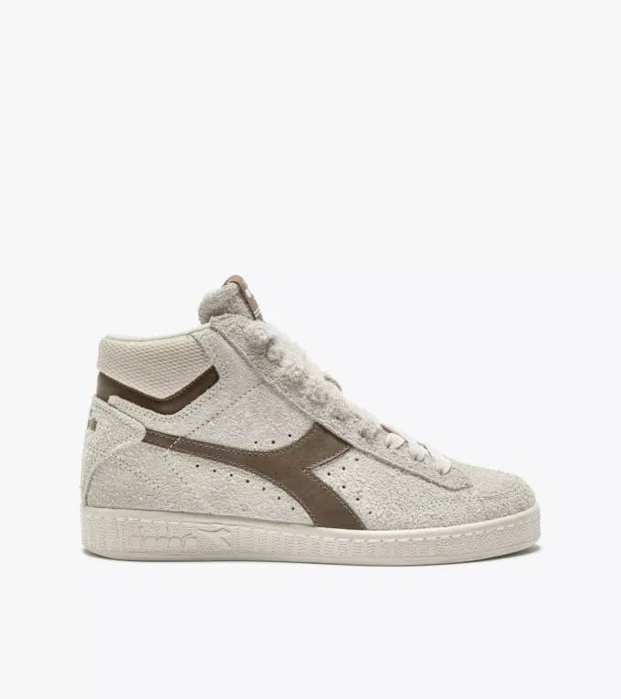 Game High Suede Waxed Retro-Tennisschuh mit hohem Schaft