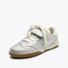 Goldfarbene Indoor Metallic Terrace Sneakers aus laminiertem Leder