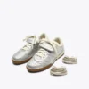 Goldfarbene Indoor Metallic Terrace Sneakers aus laminiertem Leder
