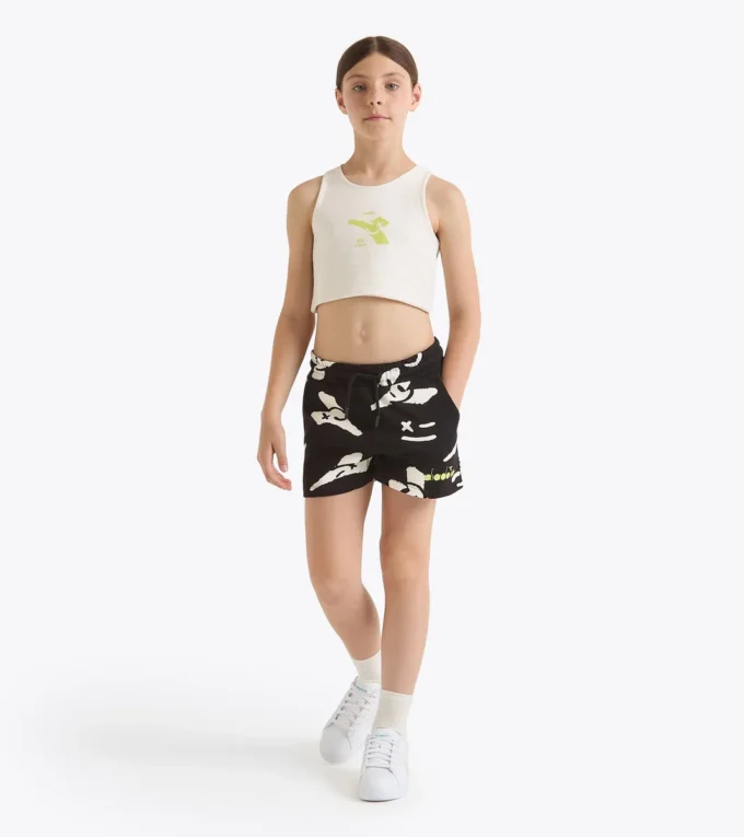 Jg. Crop Top Smile Logo T-Shirt Cropped Logo – Mädchen