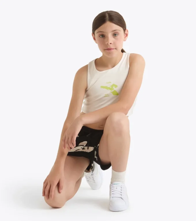 Jg. Crop Top Smile Logo T-Shirt Cropped Logo – Mädchen