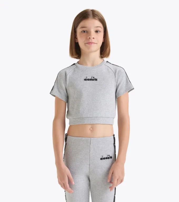 Jg. Crop Top Tape Geripptes Crop-Top – Mädchen