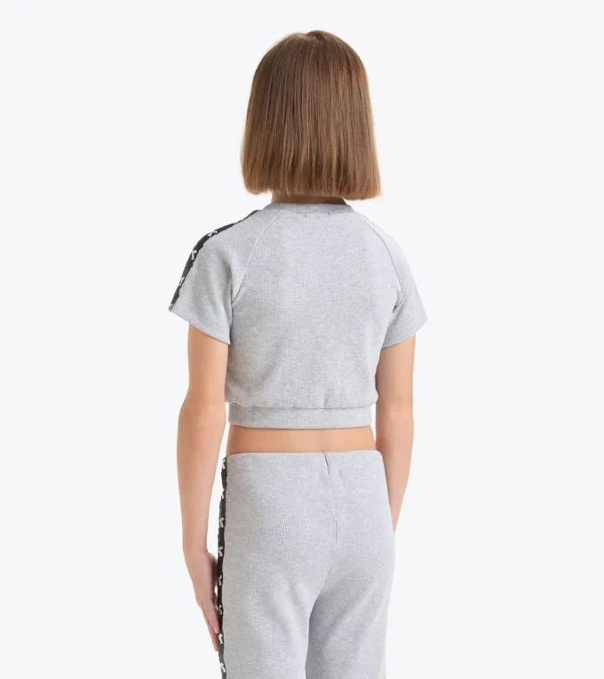 Jg. Crop Top Tape Geripptes Crop-Top – Mädchen