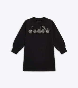 Jg. Dress Rhinestone Td Fleecegefüttertes Kleid – Mädchen