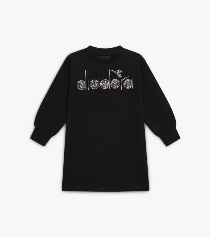 Jg. Dress Rhinestone Td Fleecegefüttertes Kleid – Mädchen