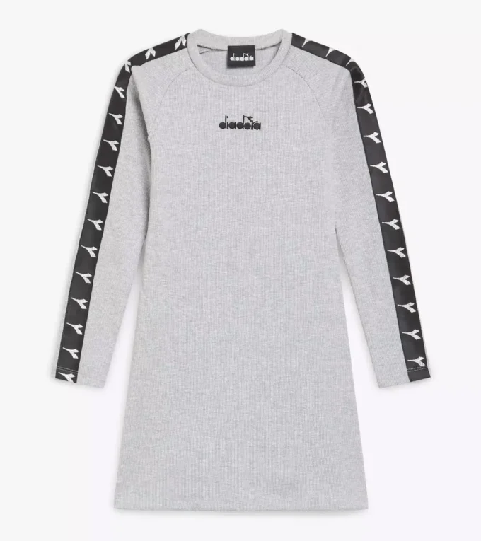 Jg. Dress Tape Sportliches geripptes Kleid – Mädchen