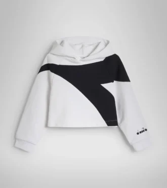 Jg.Hoodie Crop Power Logo Baumwoll-Sport-Sweatshirt – Mädchen