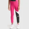 Jg.Leggings Power Logo Stretch-Baumwoll-Frottee-Sportleggings – Mädchen