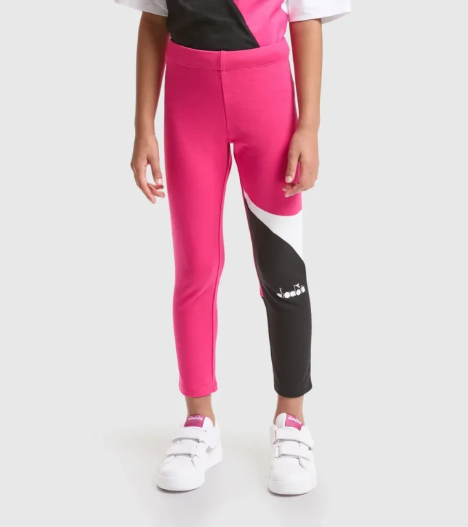 Jg.Leggings Power Logo Stretch-Baumwoll-Frottee-Sportleggings – Mädchen