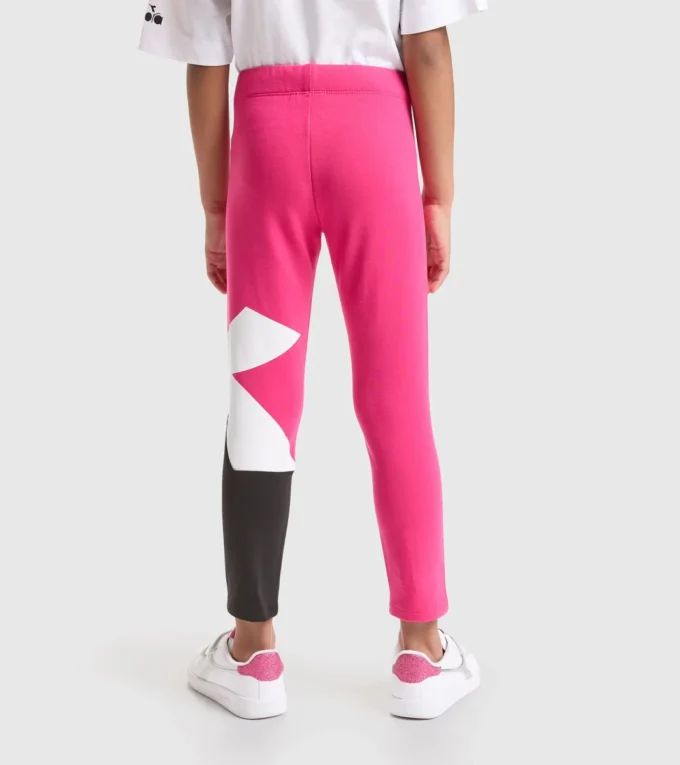 Jg.Leggings Power Logo Stretch-Baumwoll-Frottee-Sportleggings – Mädchen