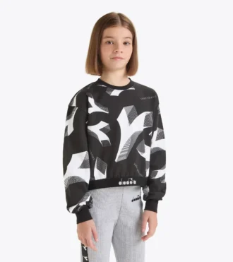 Jg. Sweatshirt Crop Aop Kurzes Sweatshirt – Mädchen