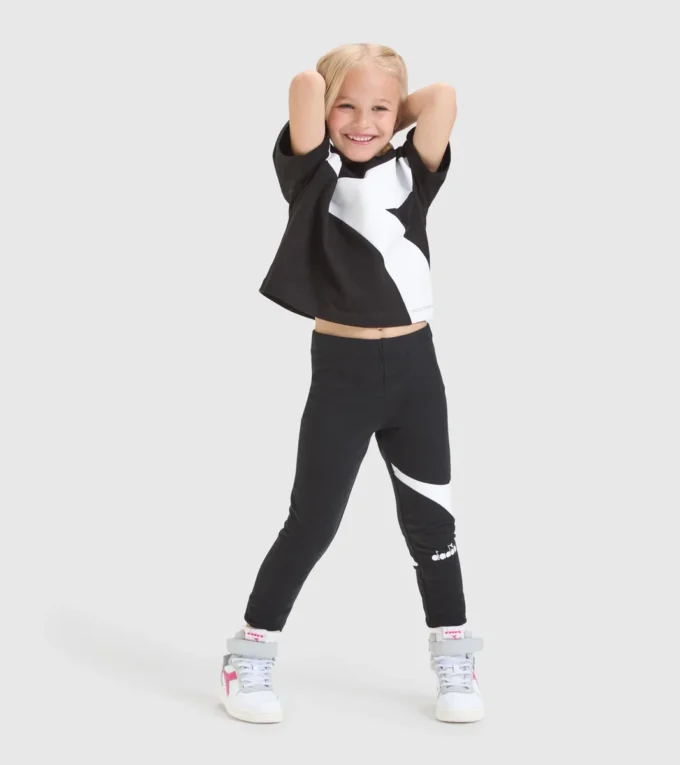 Jg.T-Shirt Ss Power Logo Baumwoll-Sport-T-Shirt – Mädchen