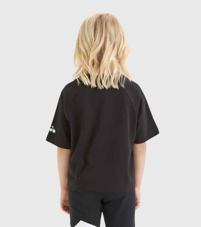 Jg.T-Shirt Ss Power Logo Baumwoll-Sport-T-Shirt – Mädchen