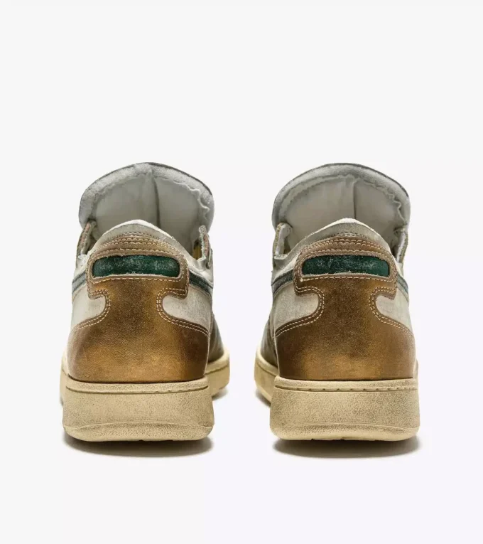 Mi Basket Row Cut Metallisiertes Schweinsleder Gebraucht Wn Heritage Schuh