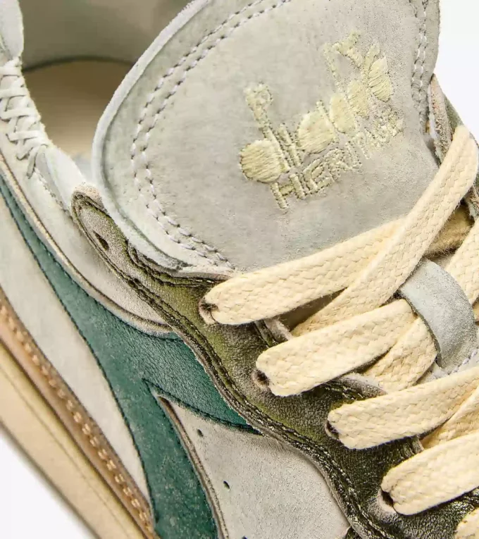 Mi Basket Row Cut Metallisiertes Schweinsleder Gebraucht Wn Heritage Schuh