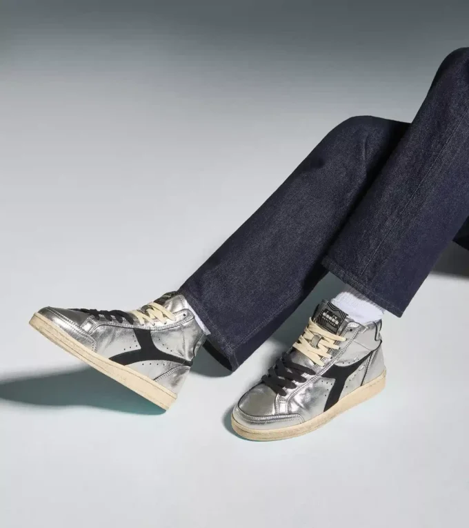 Prestige High Metal Gebrauchte Heritage-Sneaker aus Leder