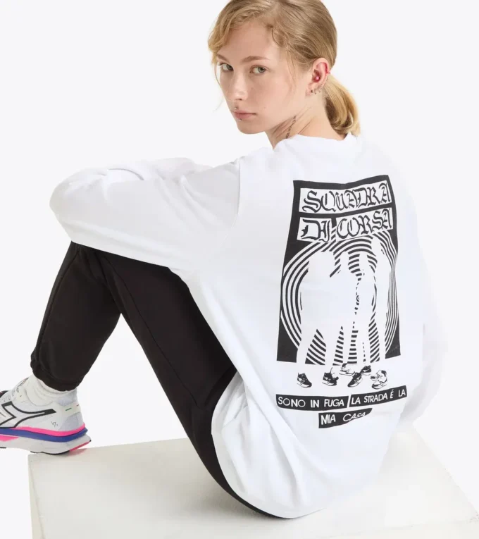 T-Shirt Ls Squadra Di Corsa Squadra di Corsa Langarm-T-Shirt – Recycelte Baumwolle – Unisex